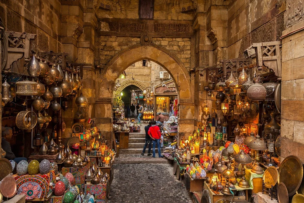 Bustling Cairo souk